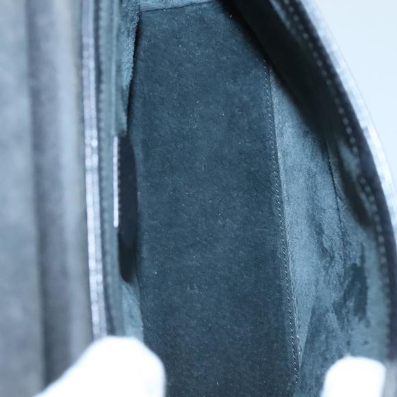 GUCCI Bamboo Hand Bag Leather Gold Charcoal gray 001 3444 1887 Auth 138139 - Picture 10 of 16